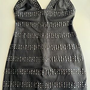 Zara Ludovic de saint Sernin leather Studded mini Dress M size new